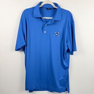 FootJoy ProDry Mens Large Royal Blue MM Golf Club Performance Golf Polo Shirt L